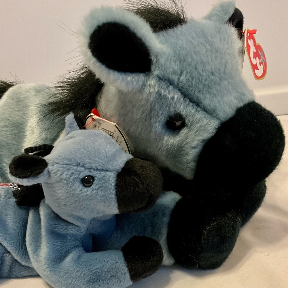 Ty Lefty beanie buddy and baby